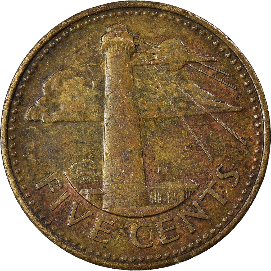 Moneda, Barbados, 5 Cents, 2001