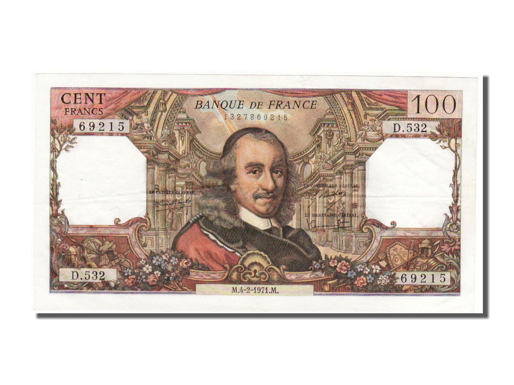 Banknote, France, 100 Francs, 100 F 1964-1979 ''Corneille'', 1971, 1971-02-04