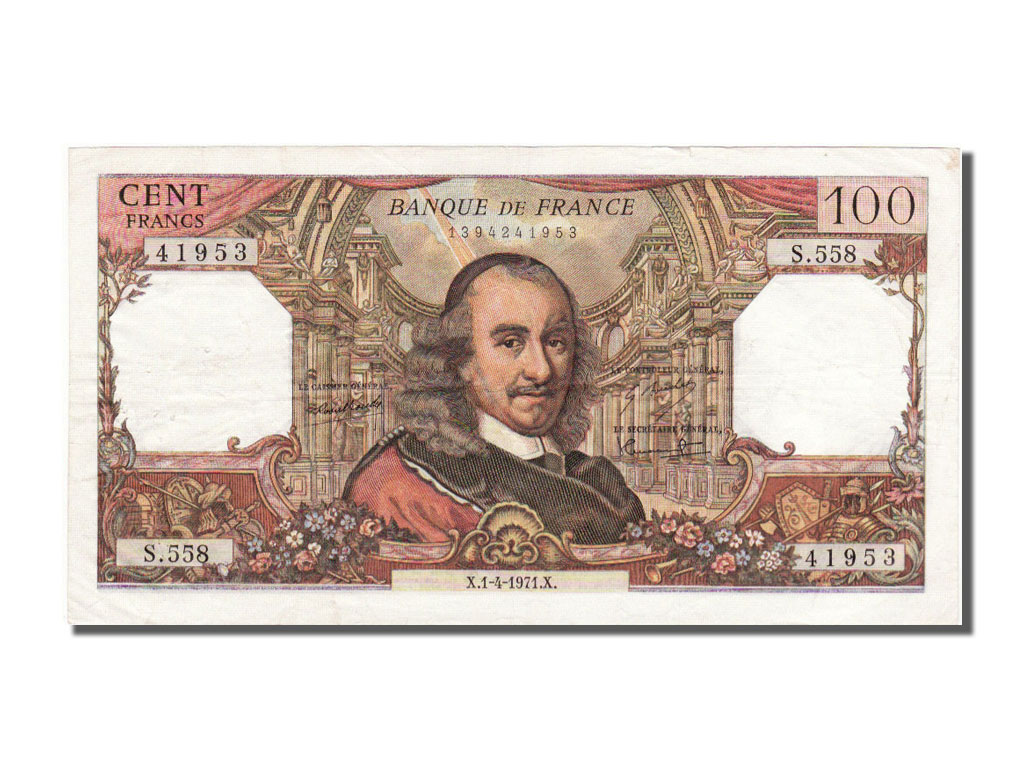 Banknote, France, 100 Francs, 100 F 1964-1979 ''Corneille'', 1971, 1971-04-01