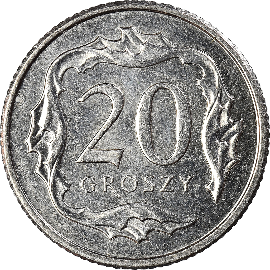 Moneda, Polonia, 20 Groszy, 2016