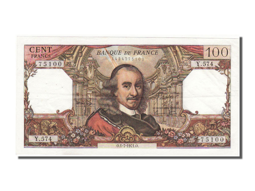 Banknote, France, 100 Francs, 100 F 1964-1979 ''Corneille'', 1971, 1971-07-01