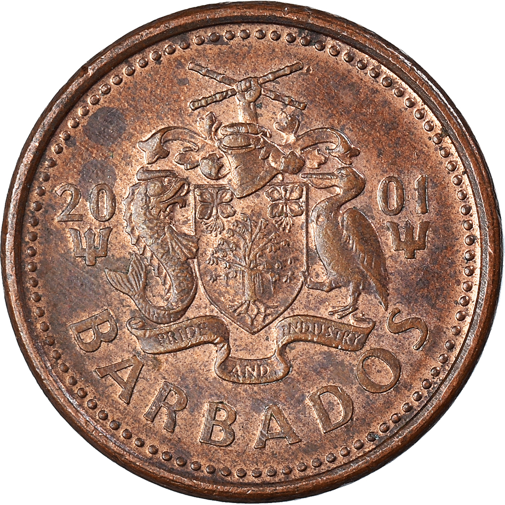 Moneda, Barbados, Cent, 2001