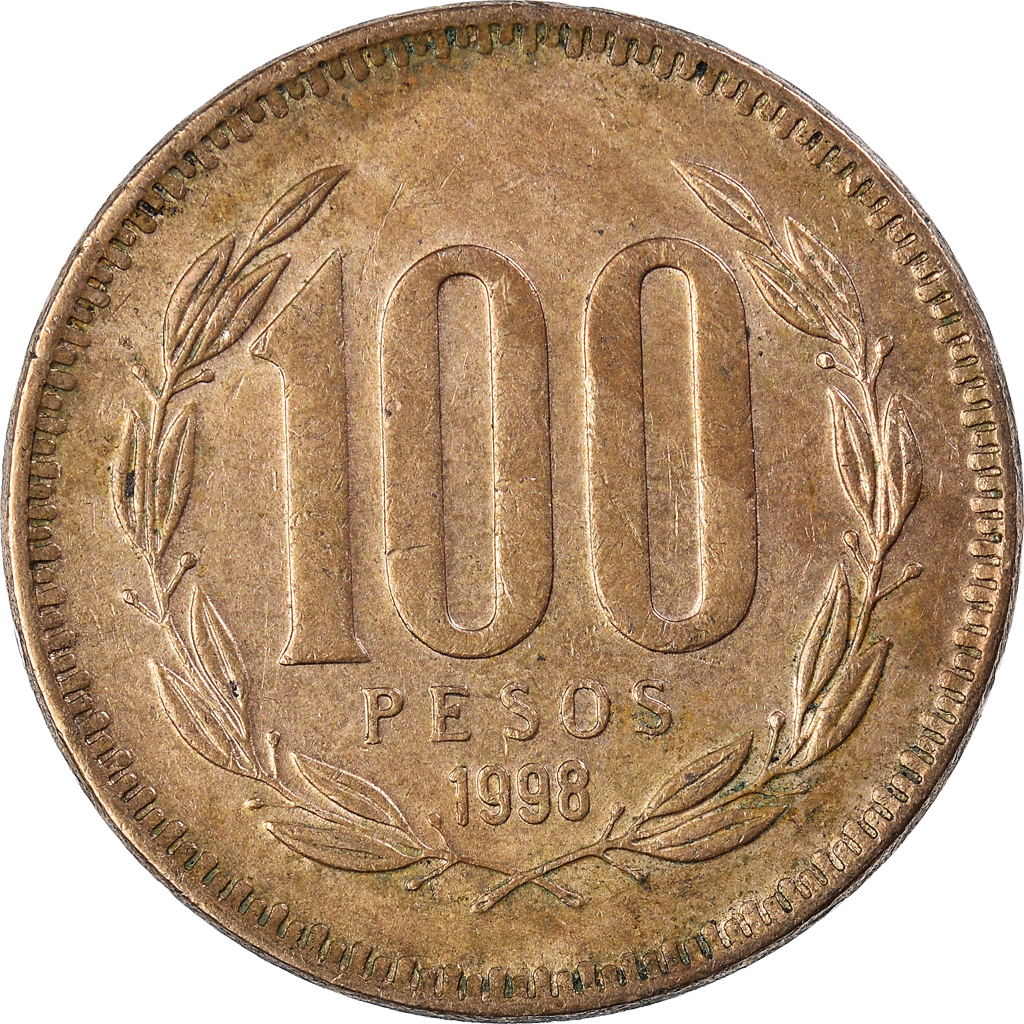 Moneda, Chile, 100 Pesos, 1998