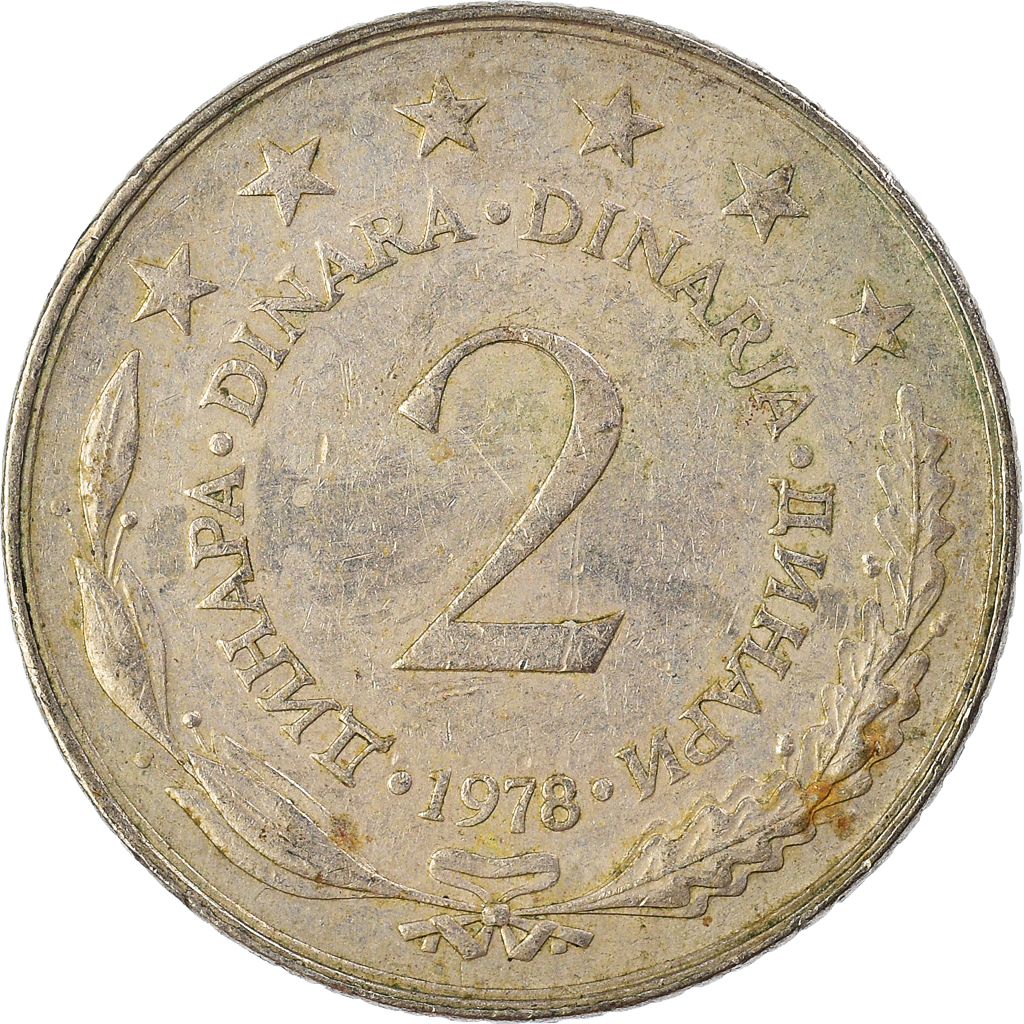 Moneda, Yugoslavia, 2 Dinara, 1978
