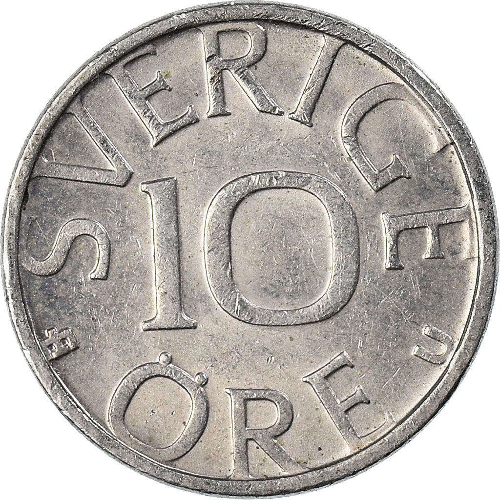 Moneda, Suecia, 10 Öre, 1978