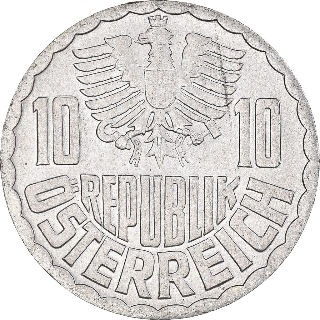 Moneda, Austria, 10 Groschen, 1975
