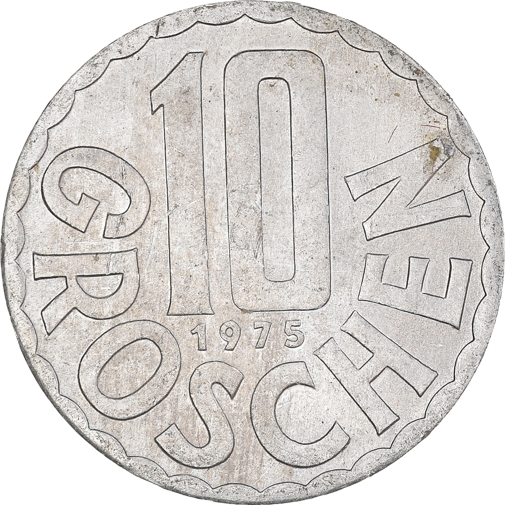 Moneda, Austria, 10 Groschen, 1975