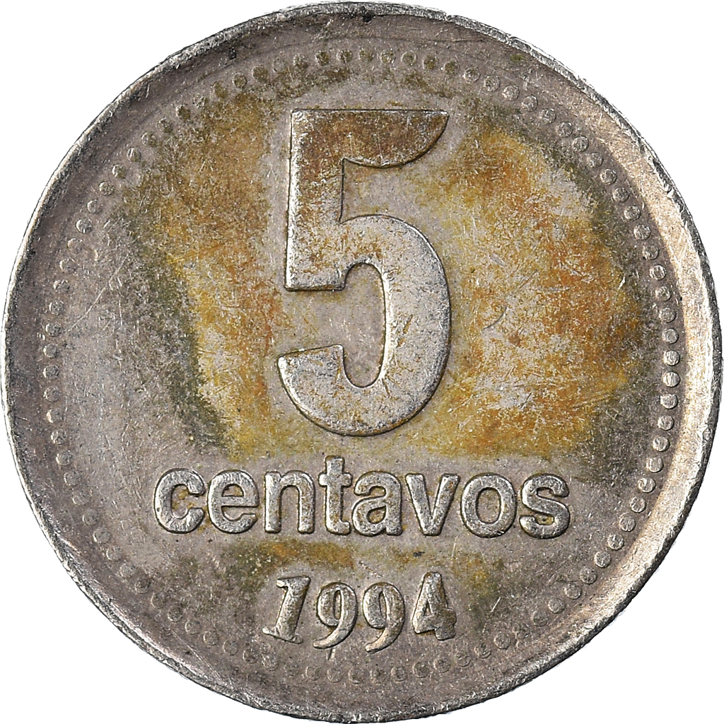 Coin, Argentina, 5 Centavos, 1994
