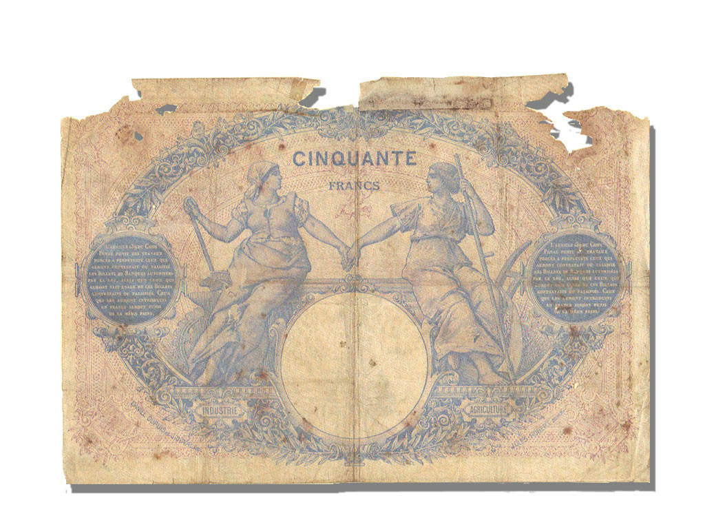 France, 50 Francs, 50 F 1889-1927 ''Bleu et Rose'', 1904, KM #64b, 1904-04-06,..