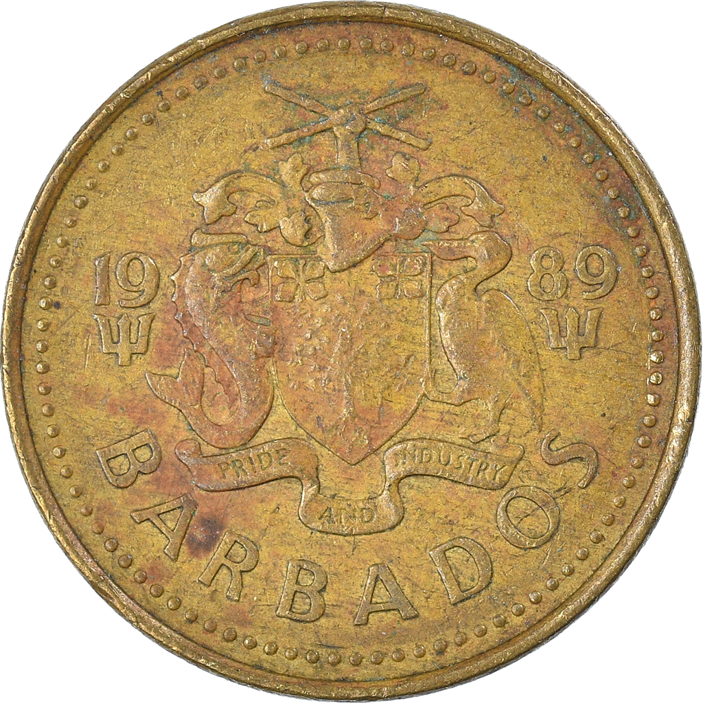 Moneda, Barbados, 5 Cents, 1989
