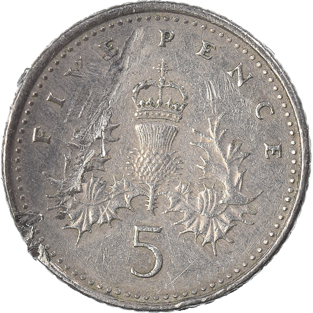 Moneda, Gran Bretaña, 5 Pence, 2003