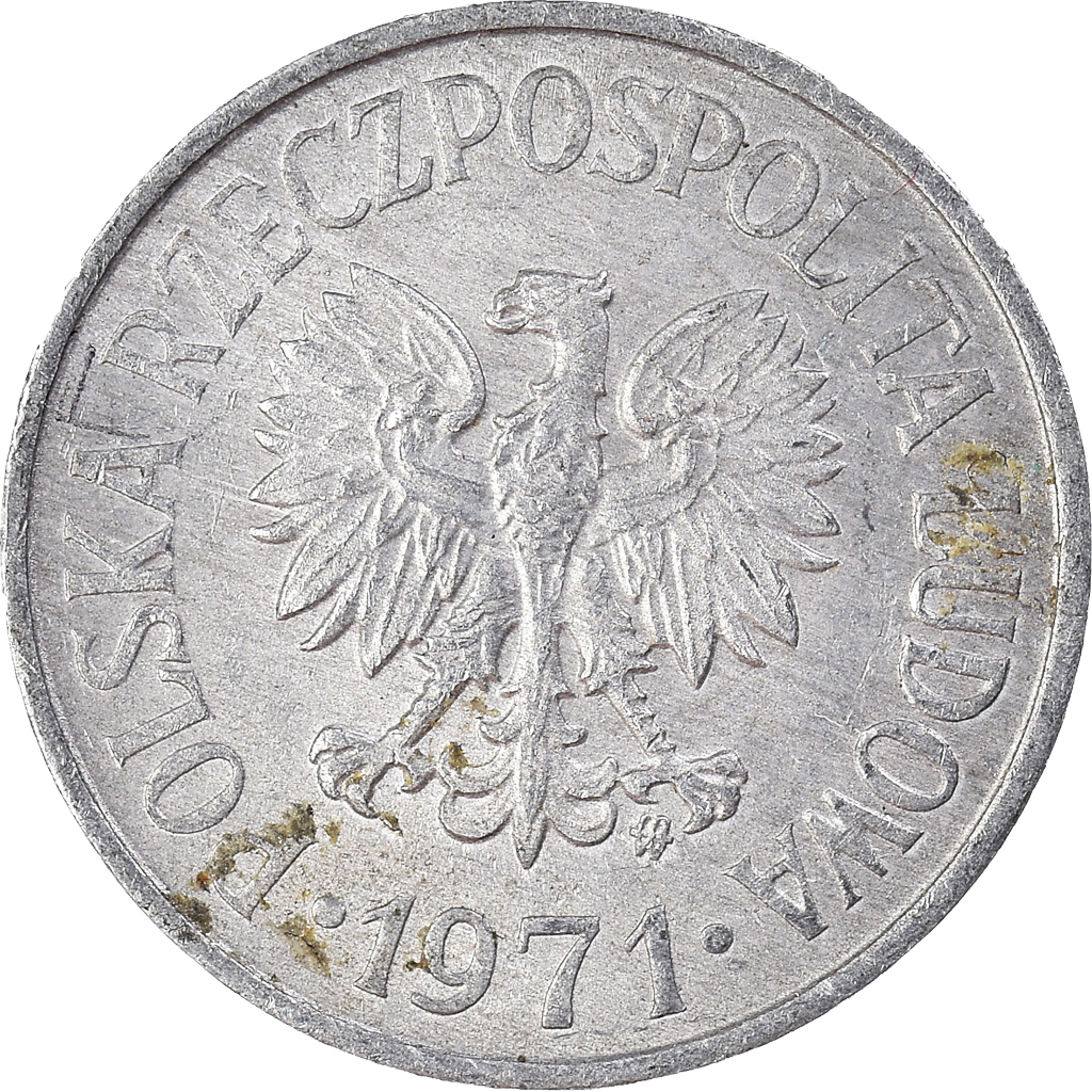 Moneda, Polonia, 20 Groszy, 1971