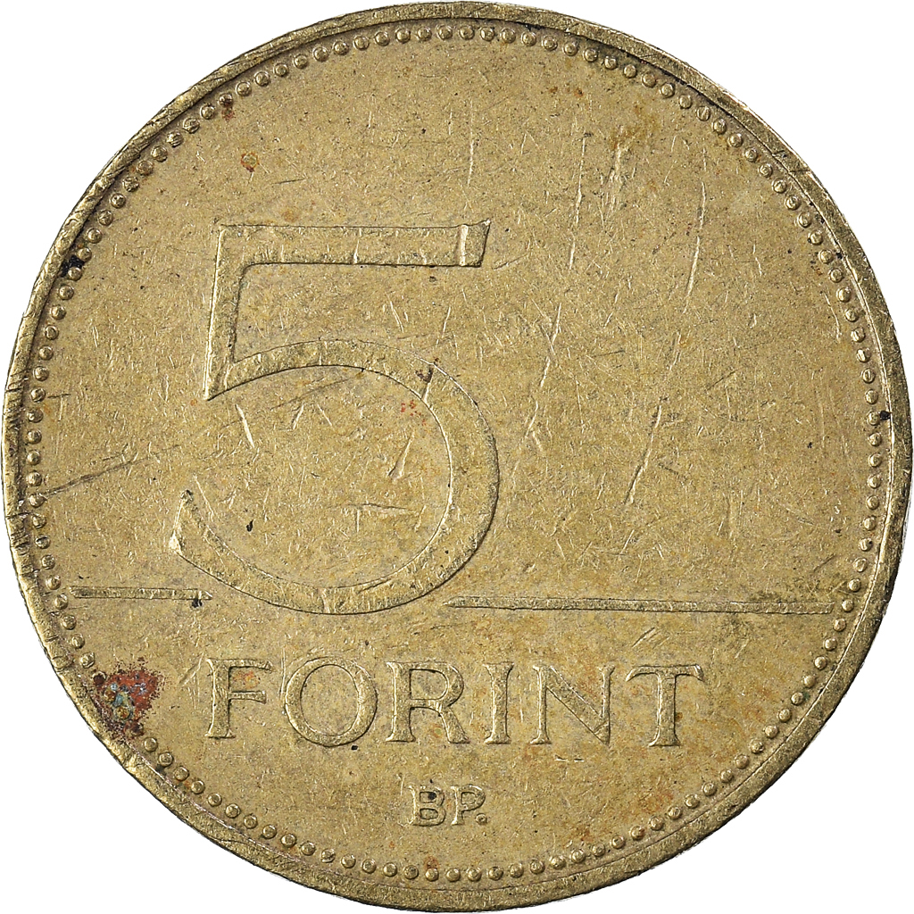 Moneda, Hungría, 5 Forint, 2002