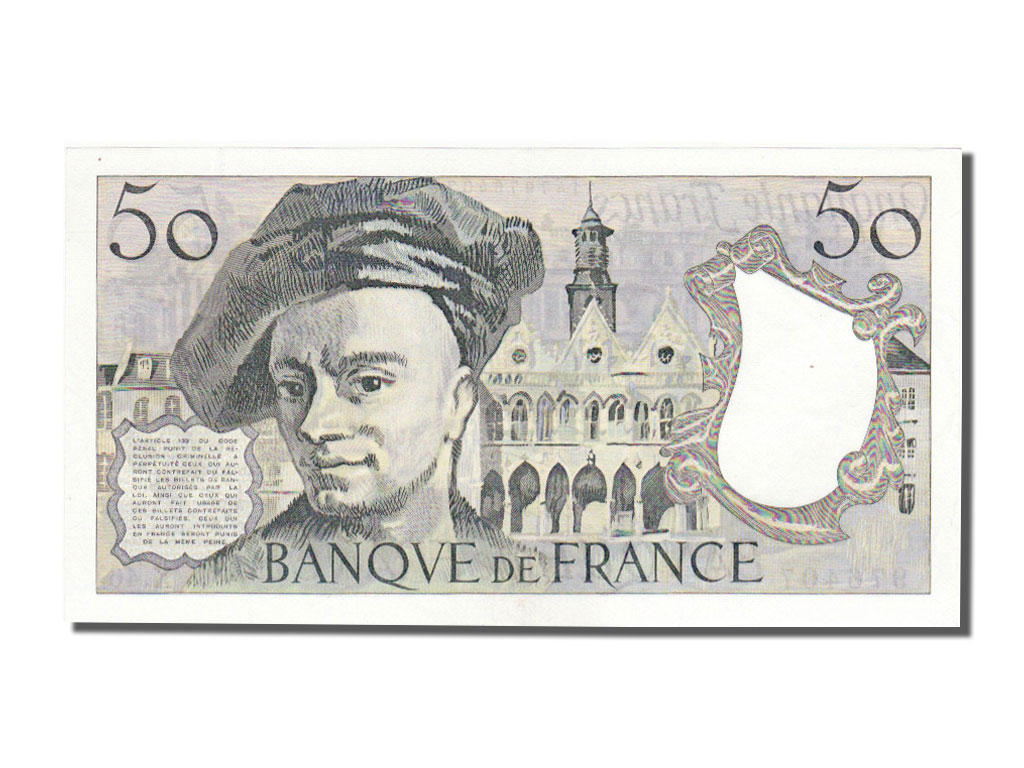 Geldschein, Frankreich, 50 Francs, 50 F 1976-1992 ''Quentin de La Tour'', 1986