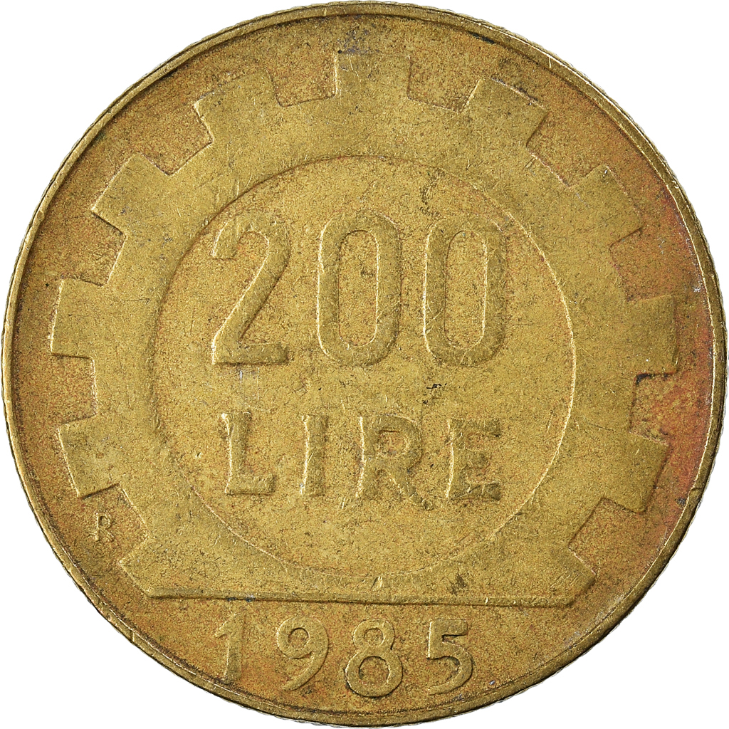 Moneda, Italia, 200 Lire, 1985