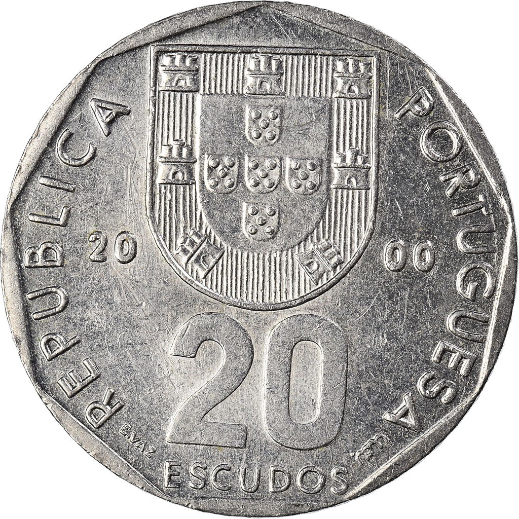 Moneda, Portugal, 20 Escudos, 2000