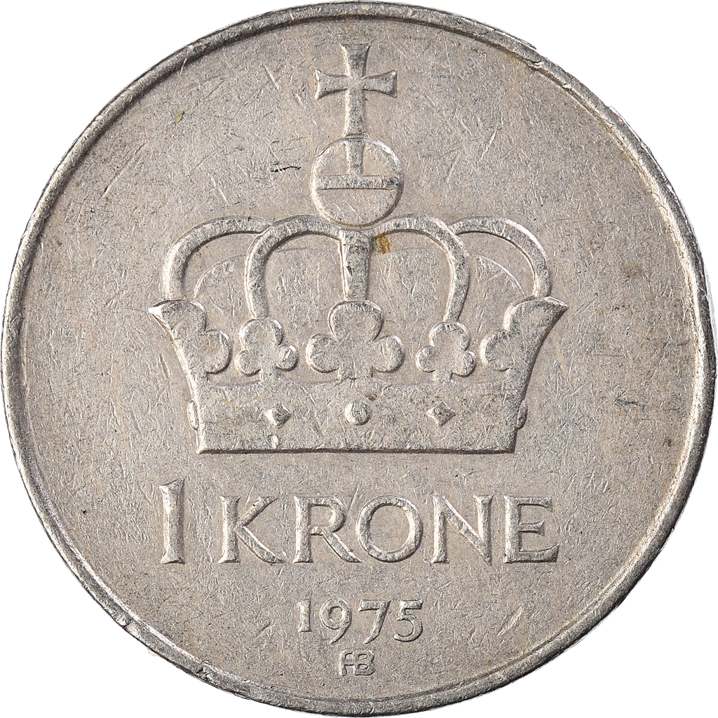 Moneda, Noruega, Krone, 1975