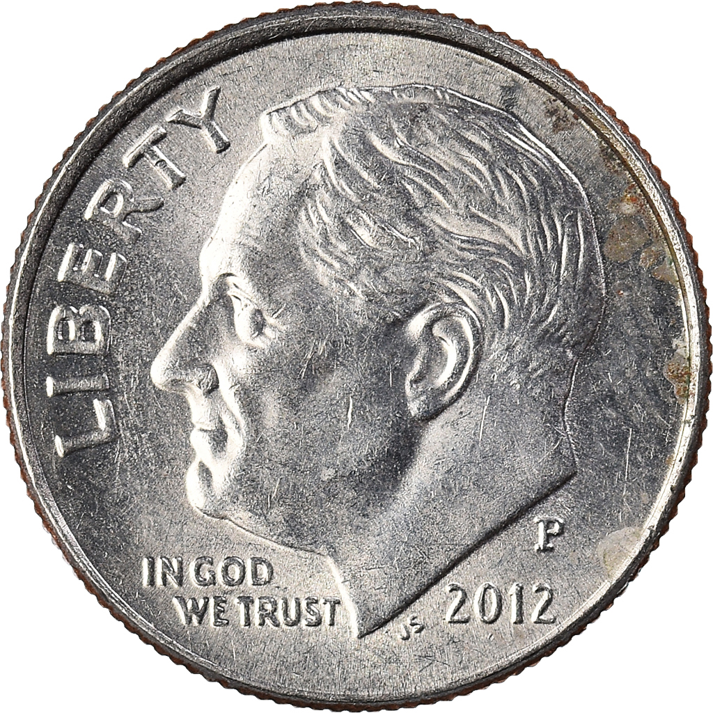 Moneda, Estados Unidos, Dime, 2012