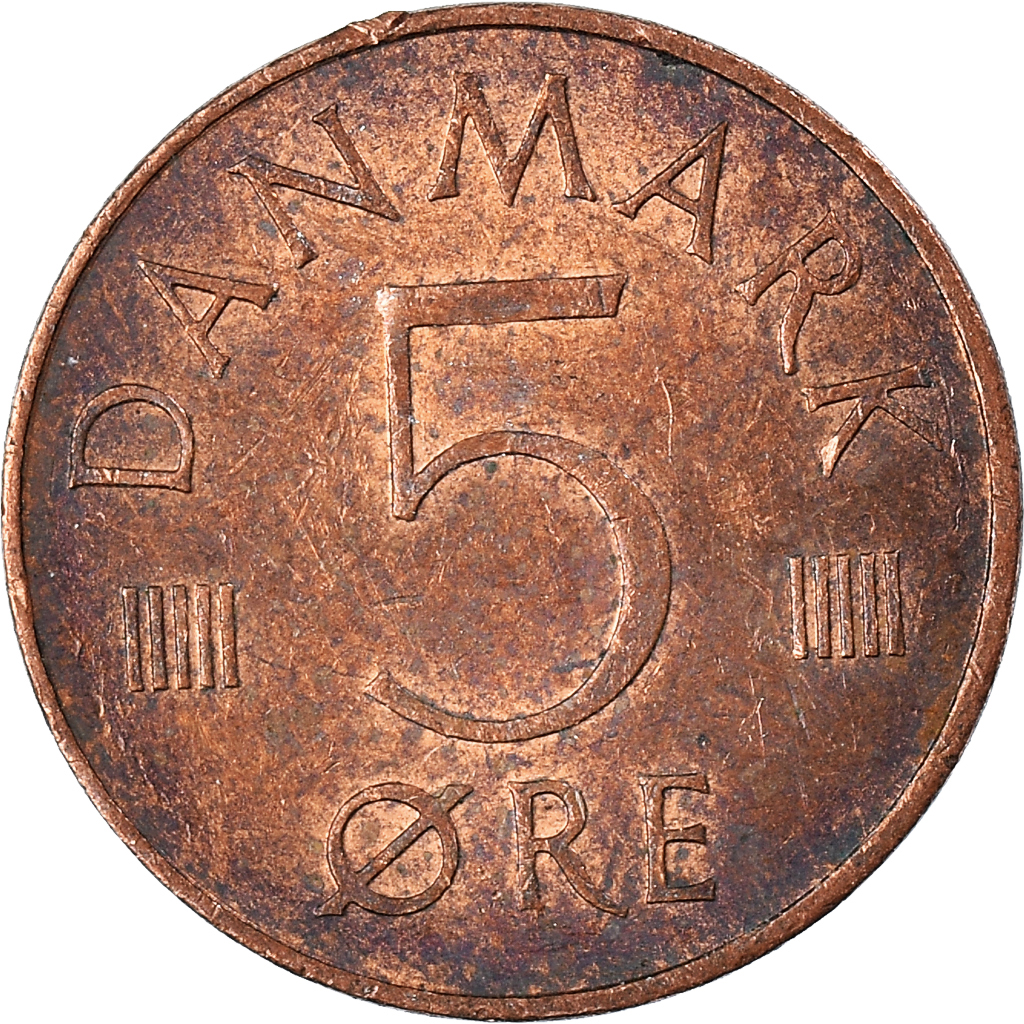 Moneda, Dinamarca, 5 Öre, 1981