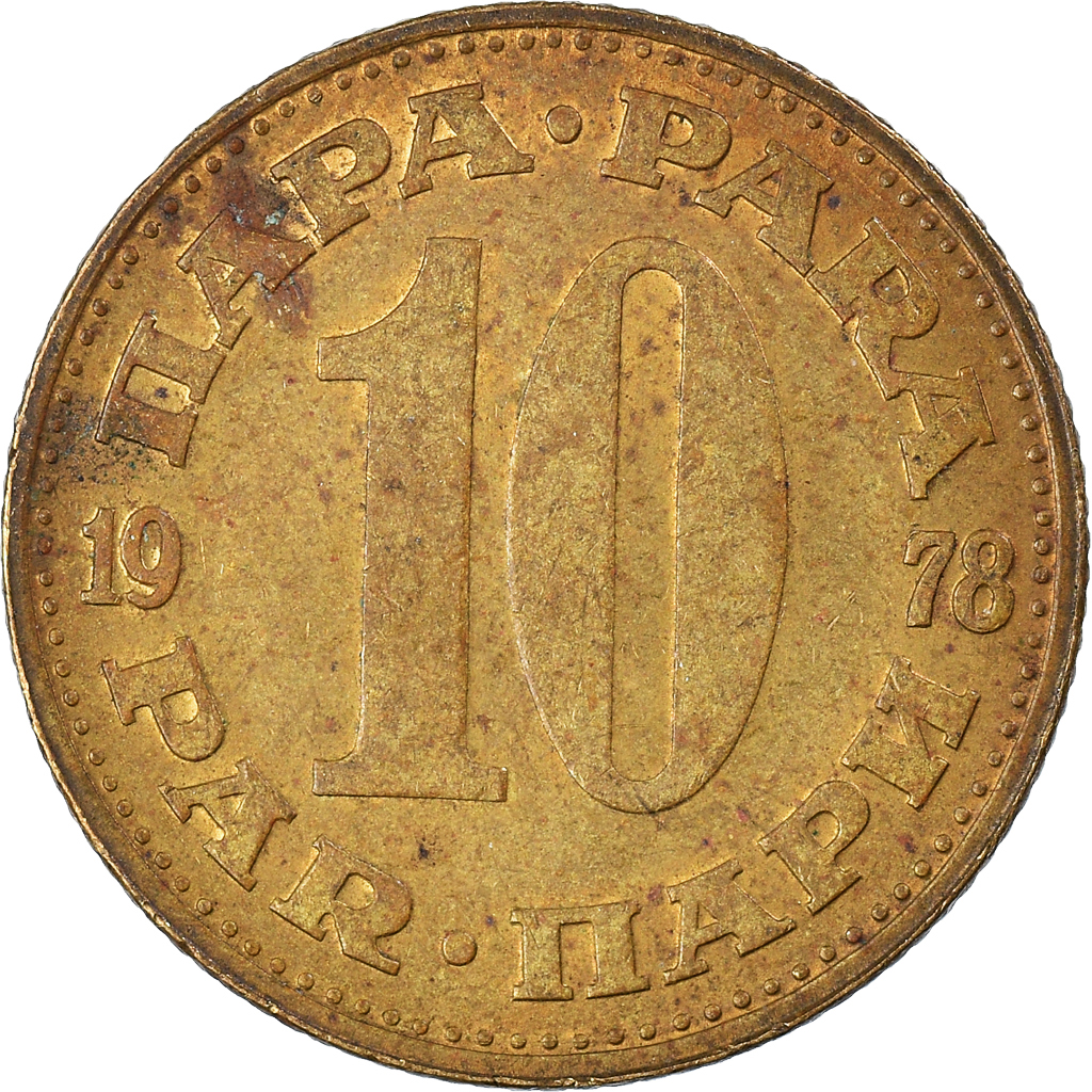 Moneda, Yugoslavia, 10 Para, 1978