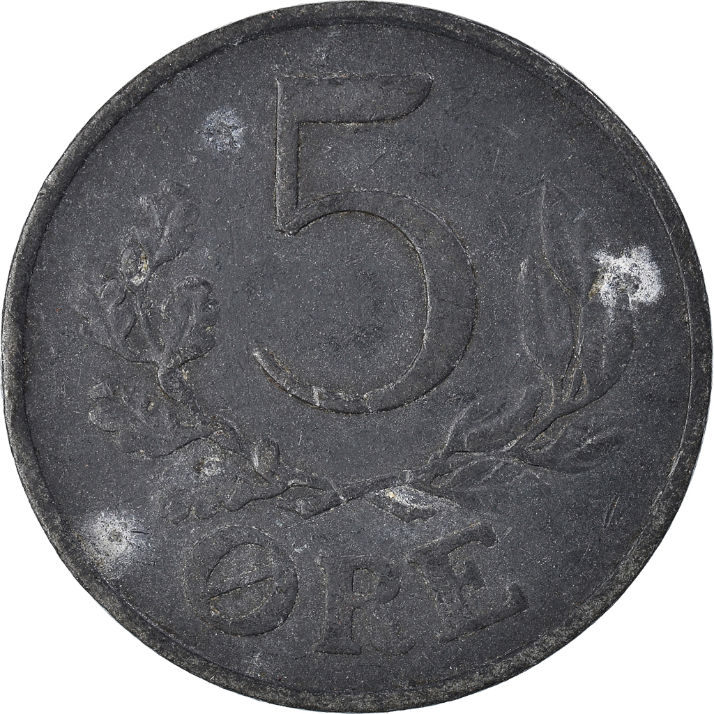Moneda, Dinamarca, 5 Öre, 1942