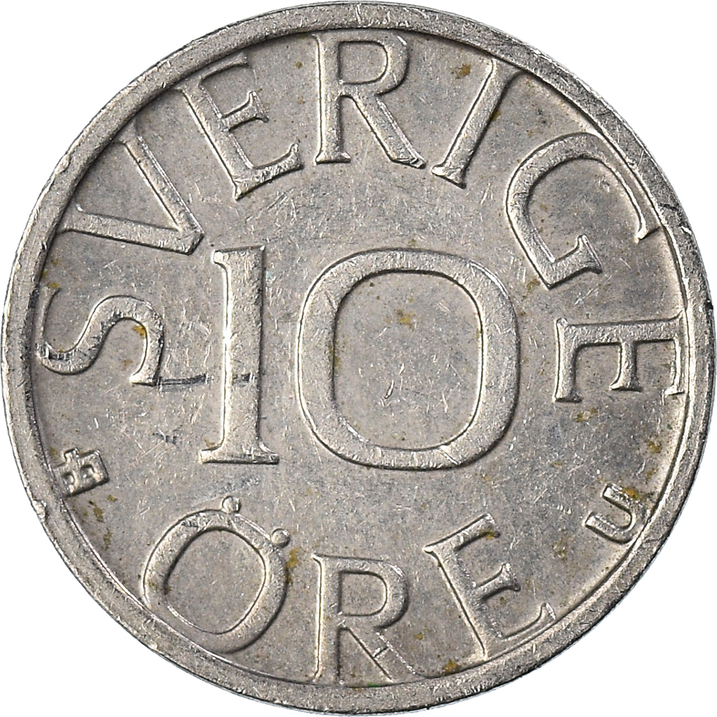 Moneda, Suecia, 10 Öre, 1986