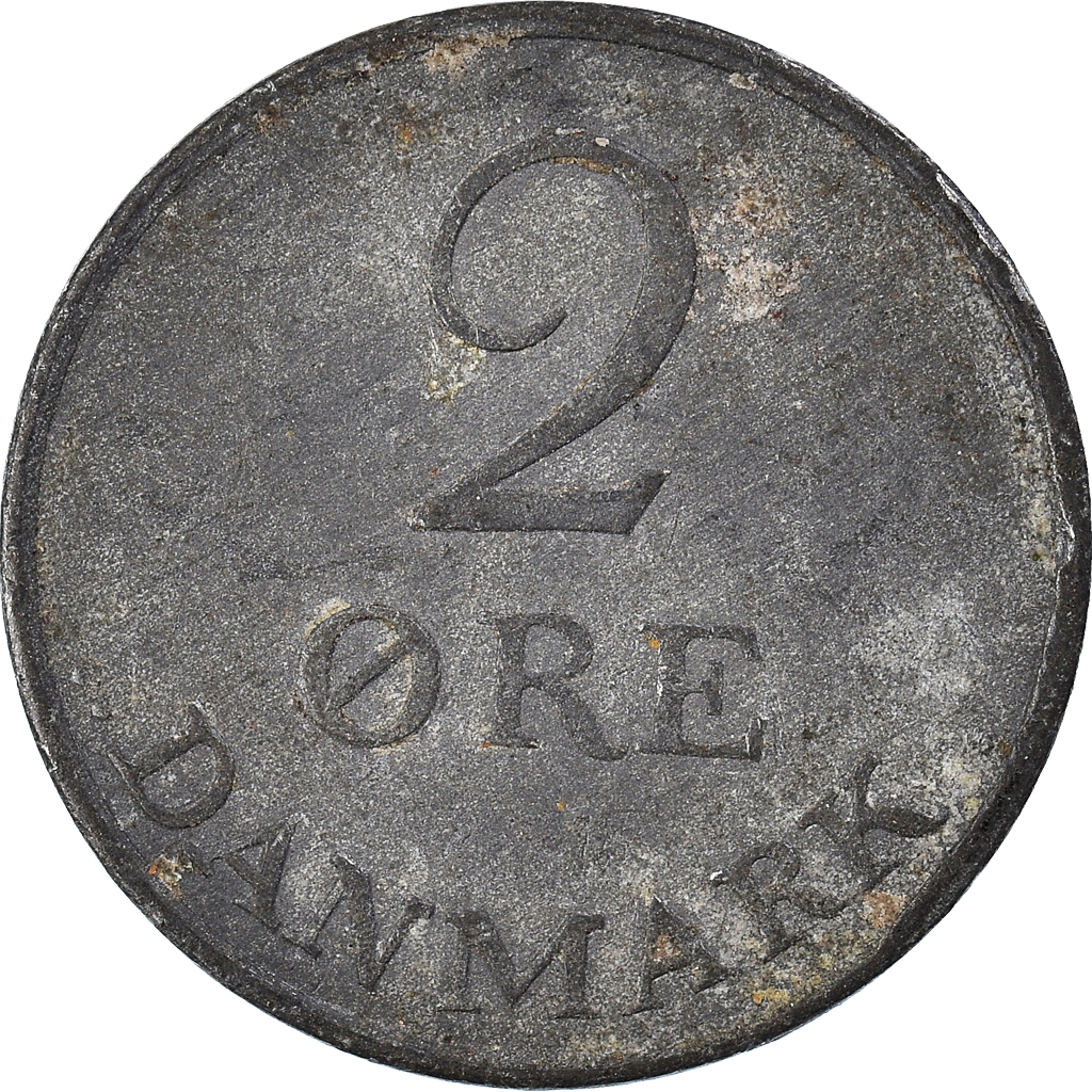 Moneda, Dinamarca, 2 Öre, 1961