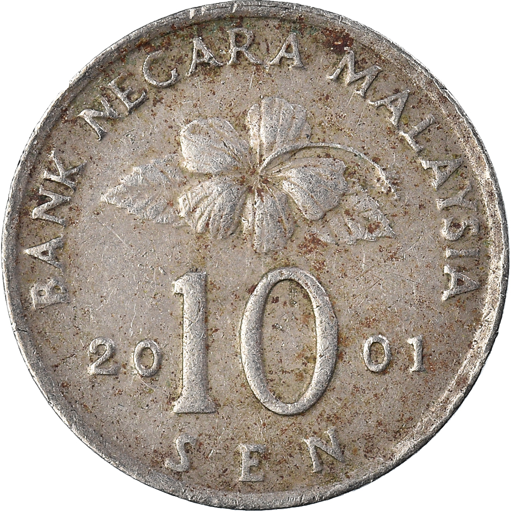 Moneda, Malasia, 10 Sen, 2001