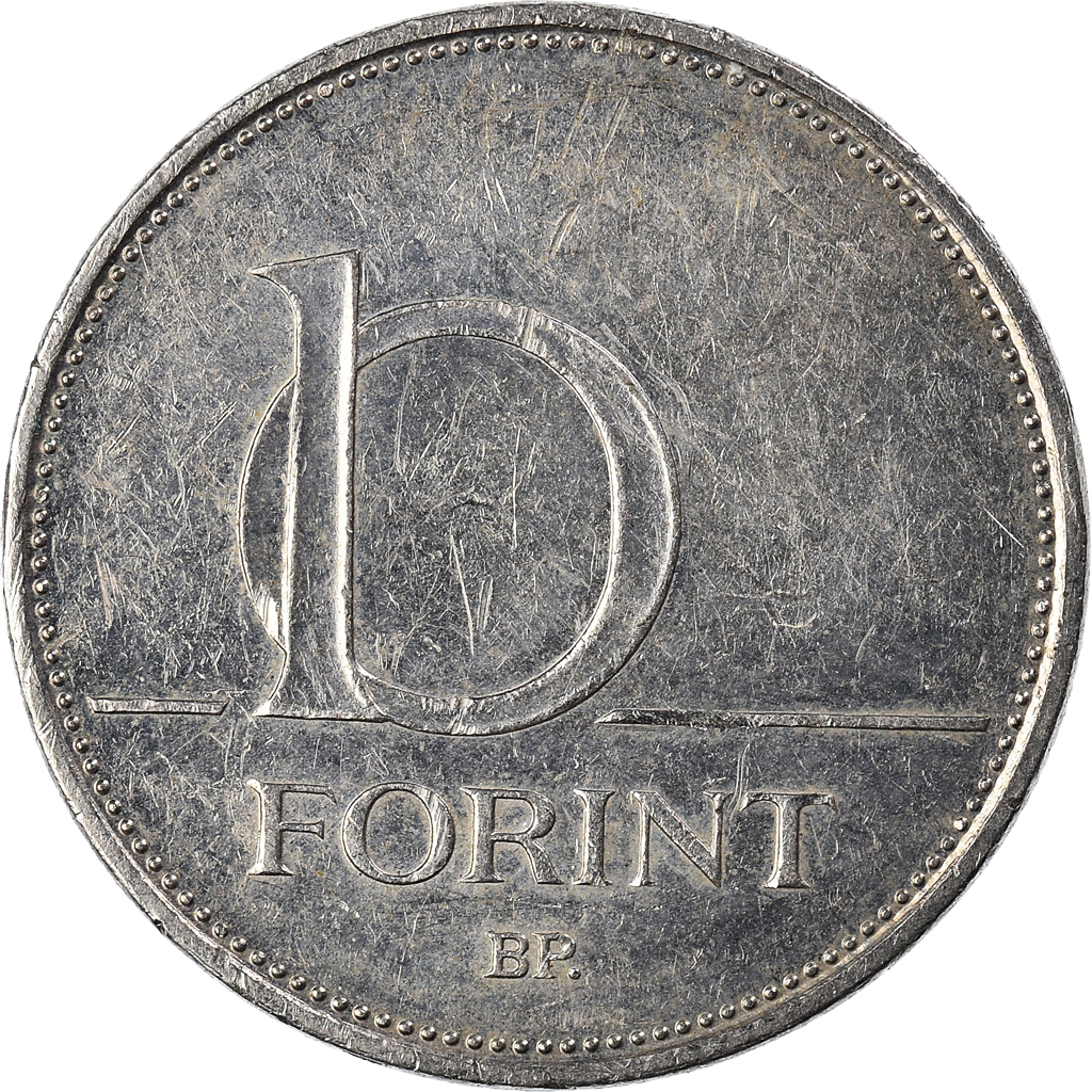 Moneda, Hungría, 10 Forint, 2015