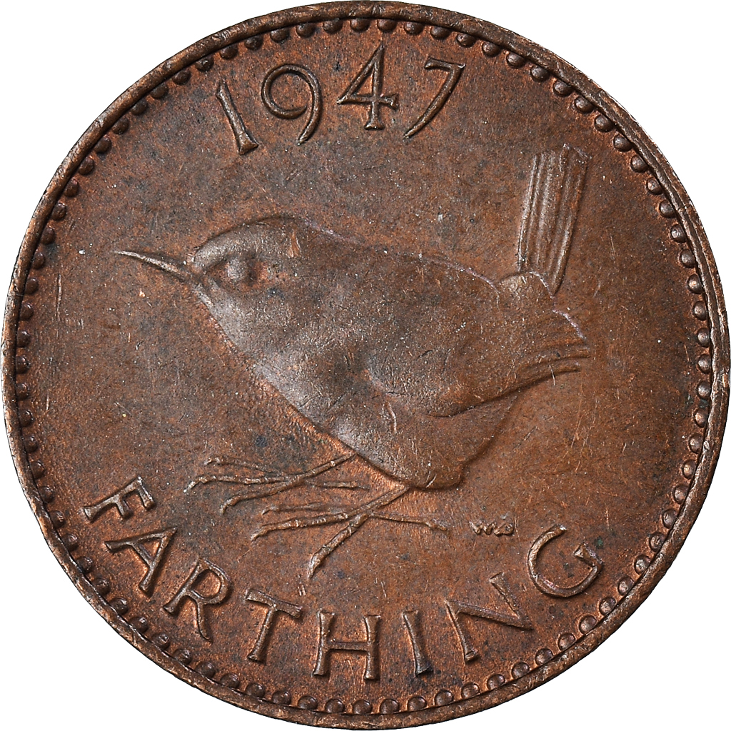 Moneda, Gran Bretaña, Farthing, 1947