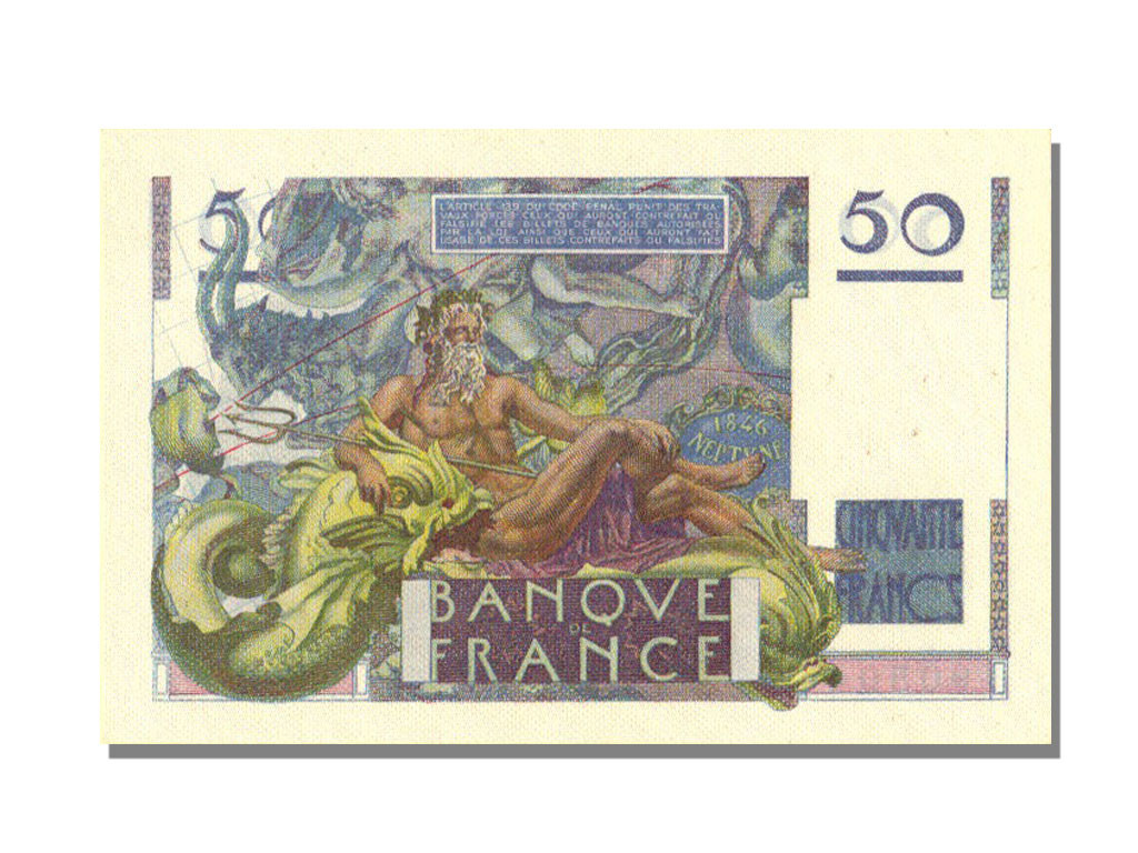 Banknote, France, 50 Francs, 50 F 1946-1951 ''Le Verrier'', 1946, 1946-03-14
