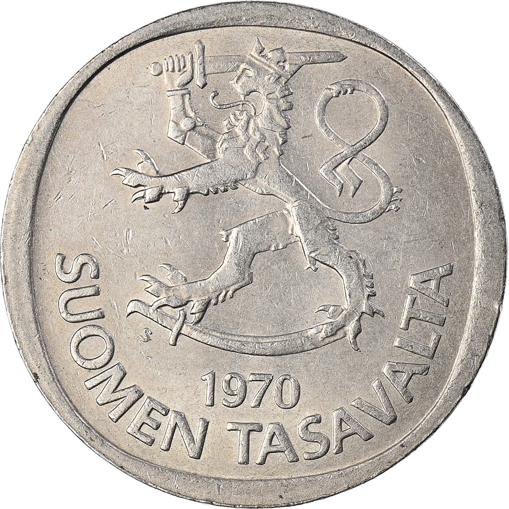 Moneda, Finlandia, Markka, 1970