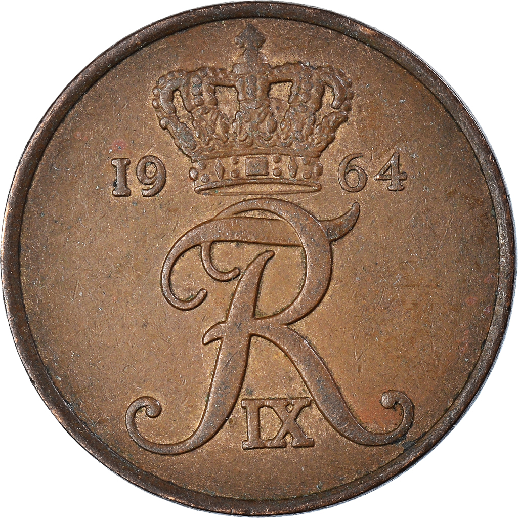 Moneda, Dinamarca, 5 Öre, 1964