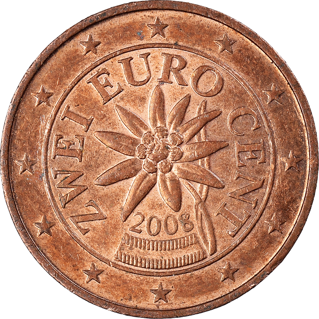 [#1009871] Münze, Österreich, 2 Euro Cent, 2008