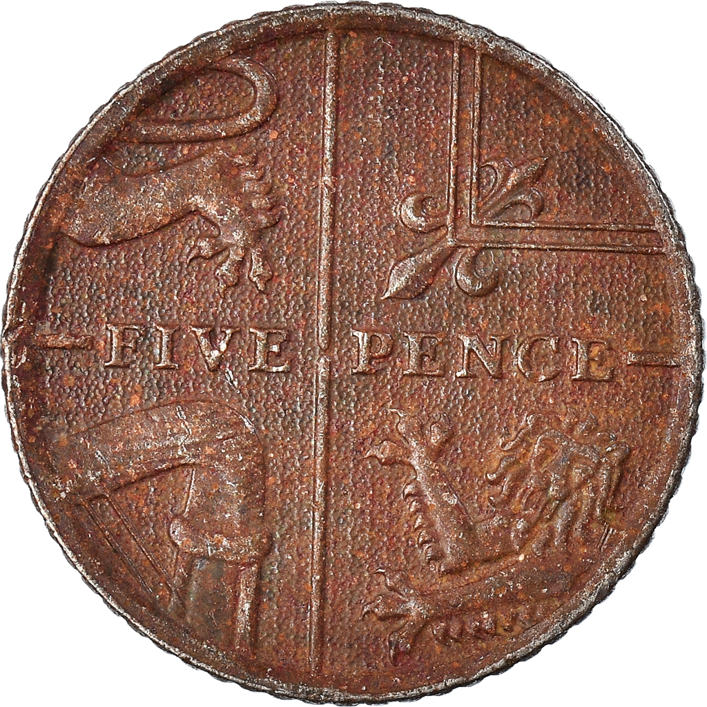 Moneda, Gran Bretaña, 5 Pence, 2010