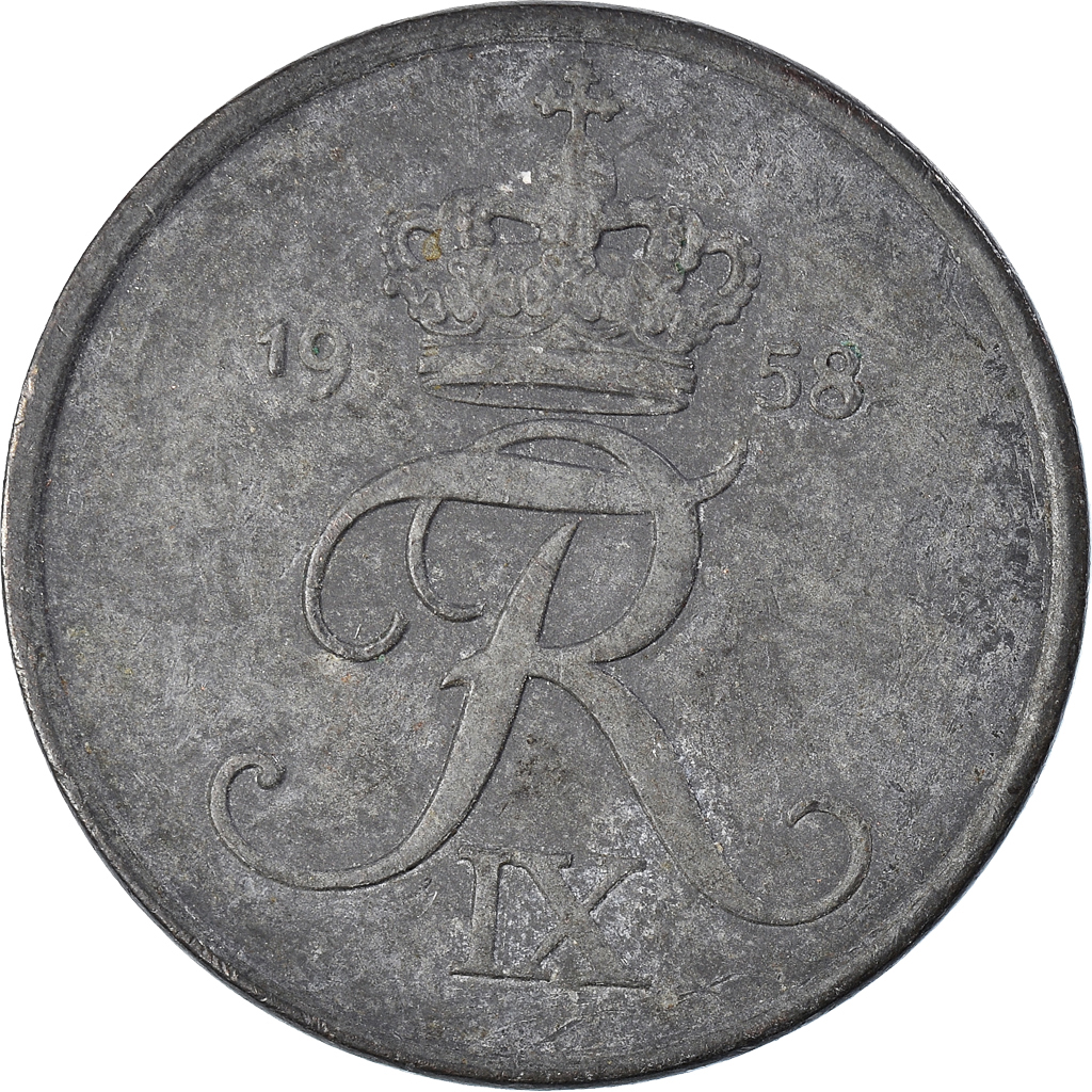 Moneda, Dinamarca, 5 Öre, 1958