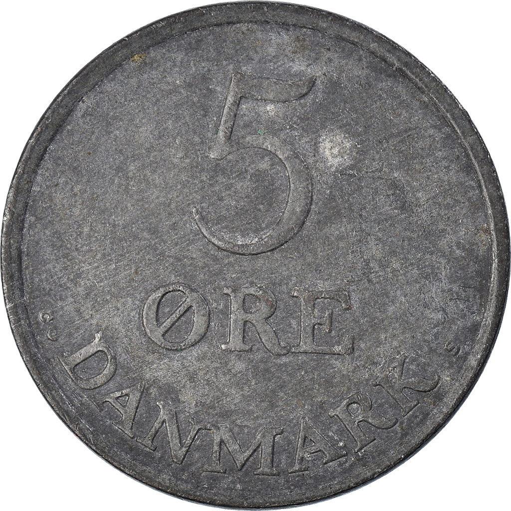 Moneda, Dinamarca, 5 Öre, 1958