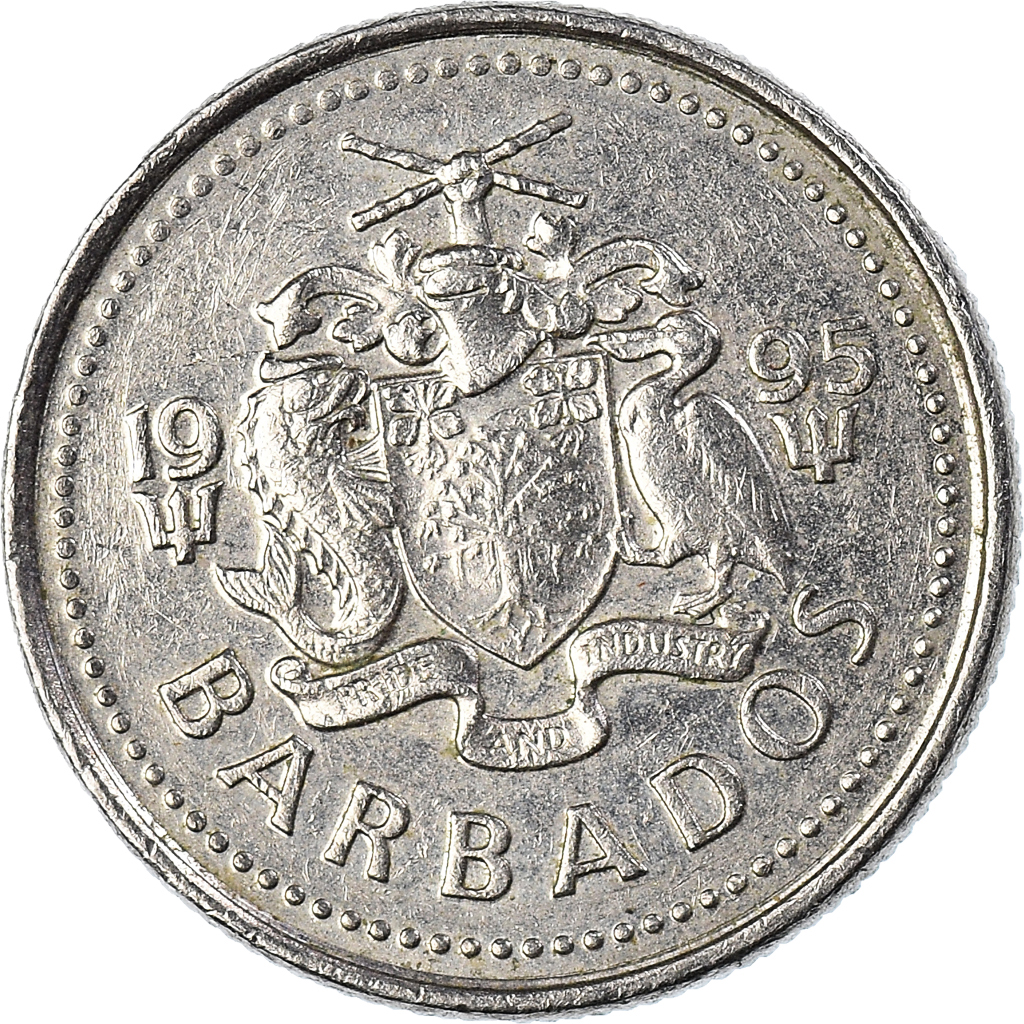 Moneda, Barbados, 10 Cents, 1995