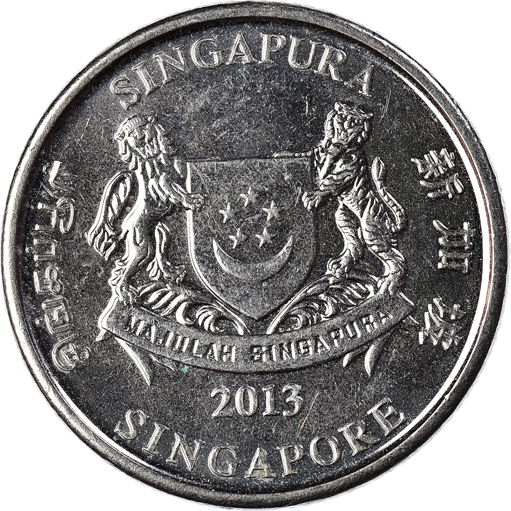 Moneda, Singapur, 20 Cents, 2013