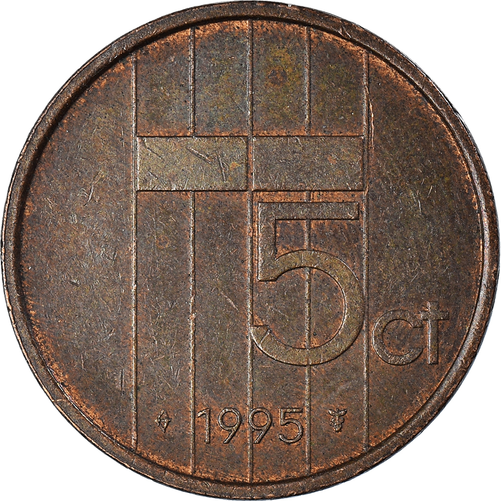 Moneda, Países Bajos, 5 Cents, 1995