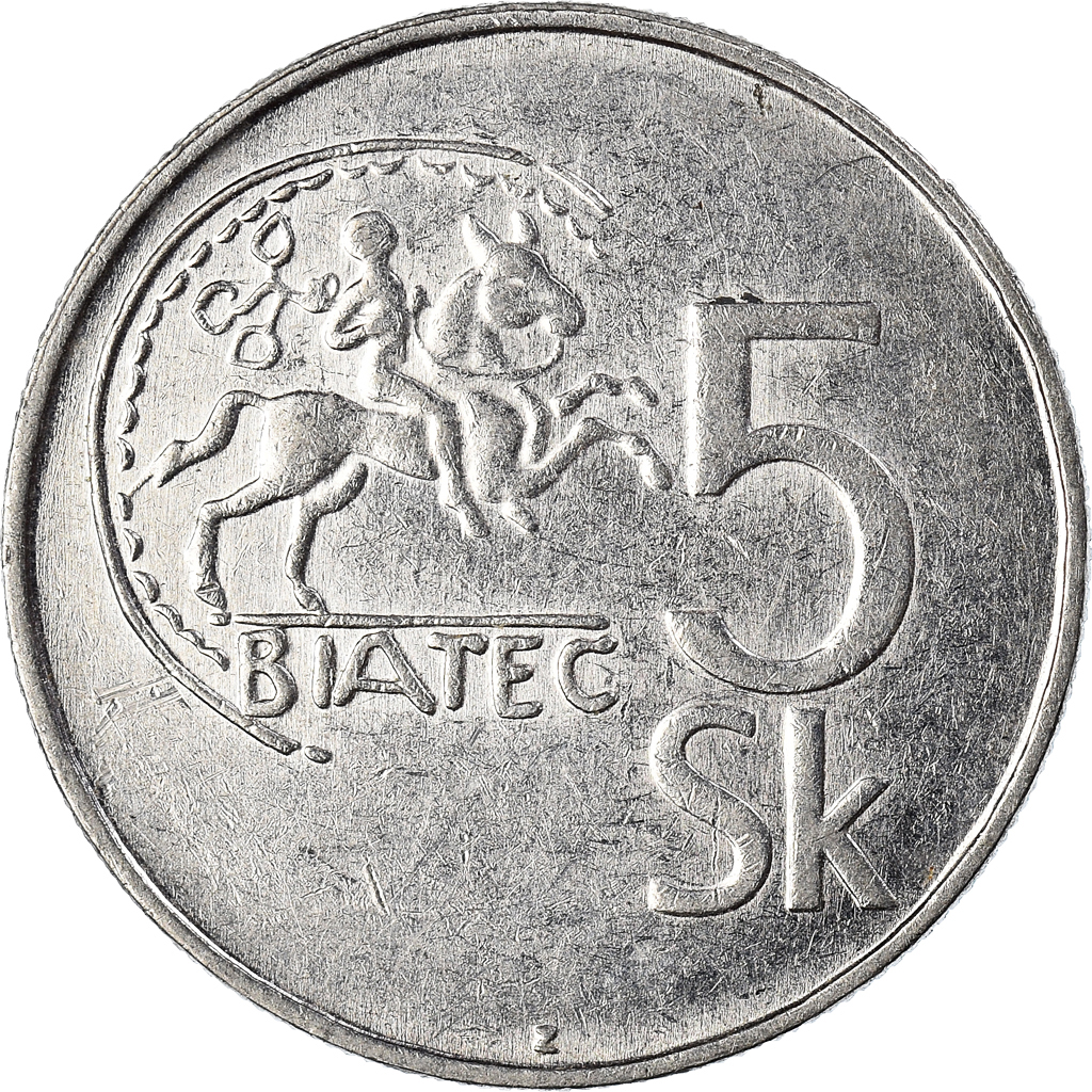 Moneda, Eslovaquia, 5 Koruna, 1995