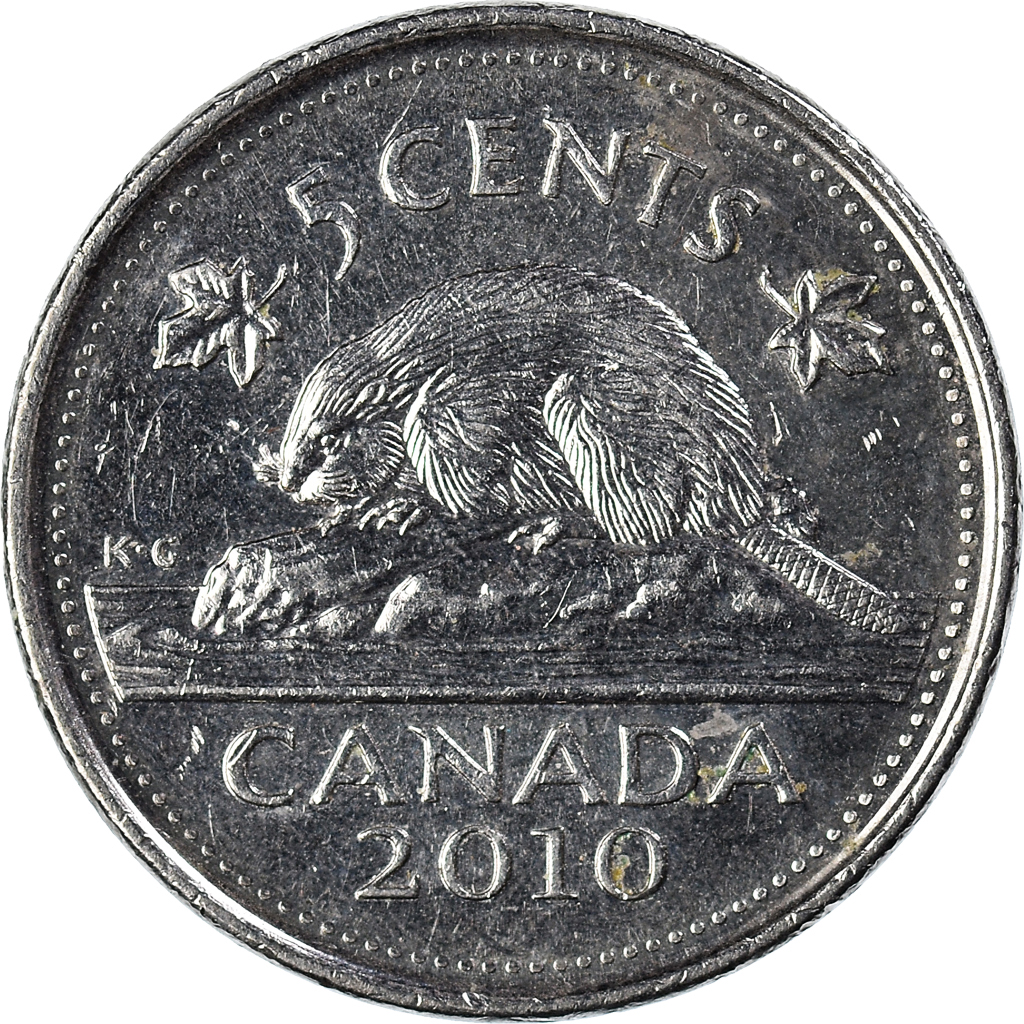 Coin, Canada, 5 Cents, 2010