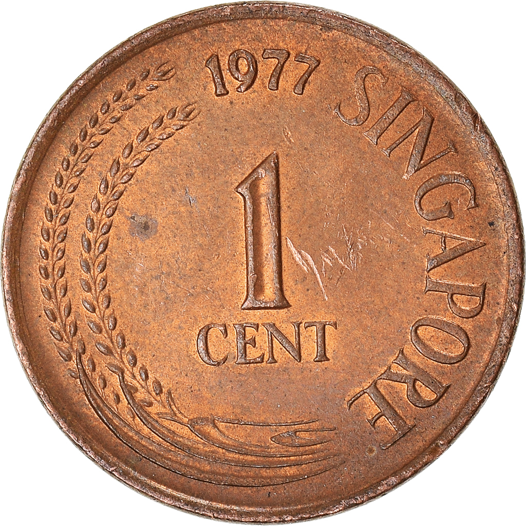 Moneda, Singapur, Cent, 1977