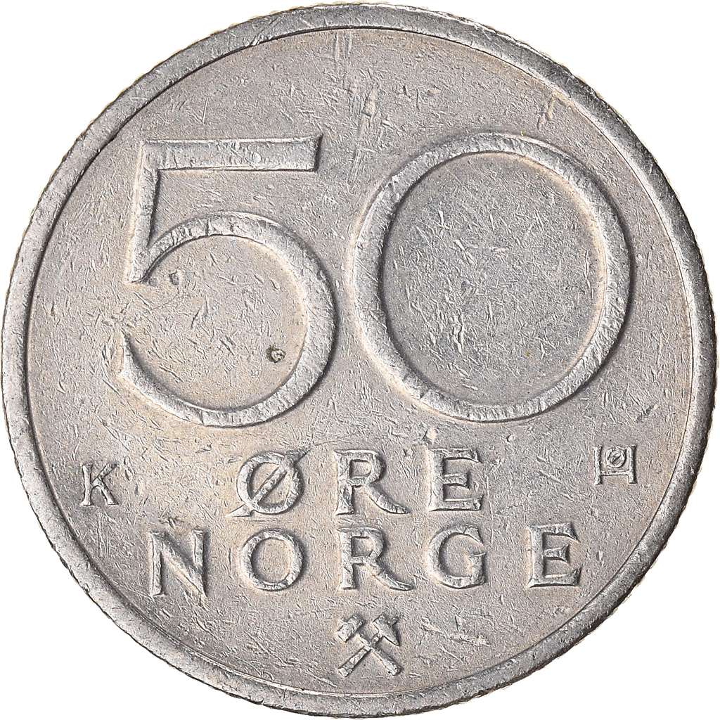 Moneda, Noruega, 50 Öre, 1984