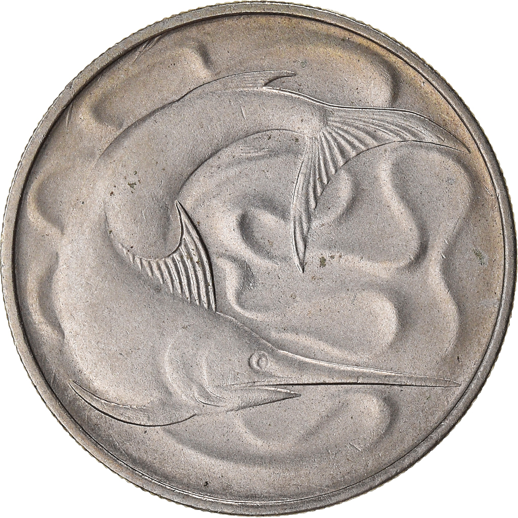 Moneda, Singapur, 20 Cents, 1972