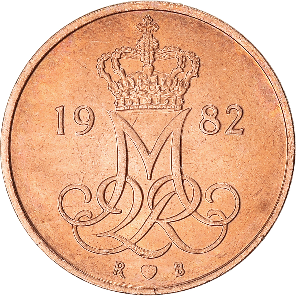 Moneda, Dinamarca, 5 Öre, 1982