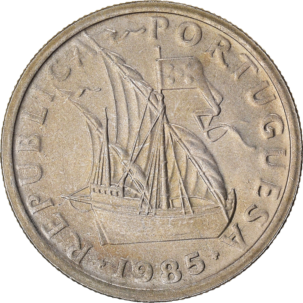 Moneda, Portugal, 2-1/2 Escudos, 1985
