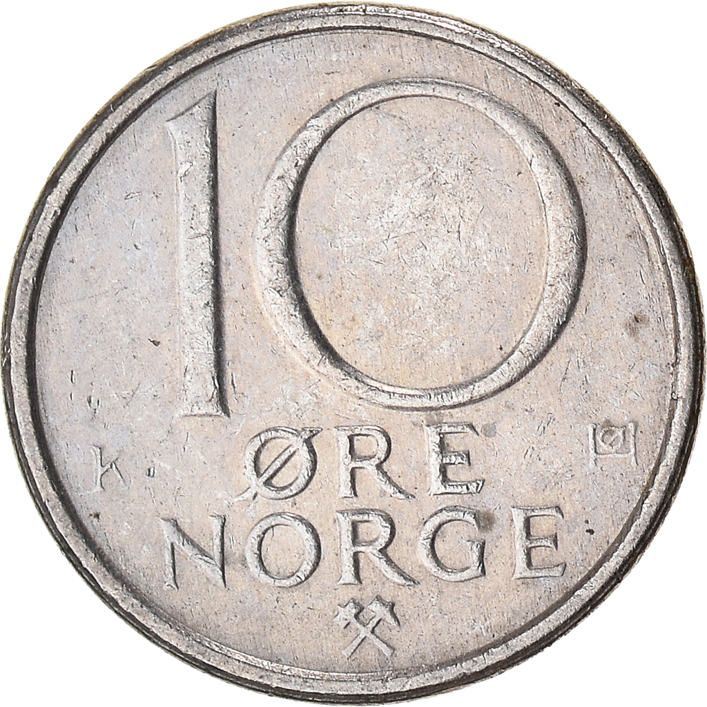 Moneda, Noruega, 10 Öre, 1981
