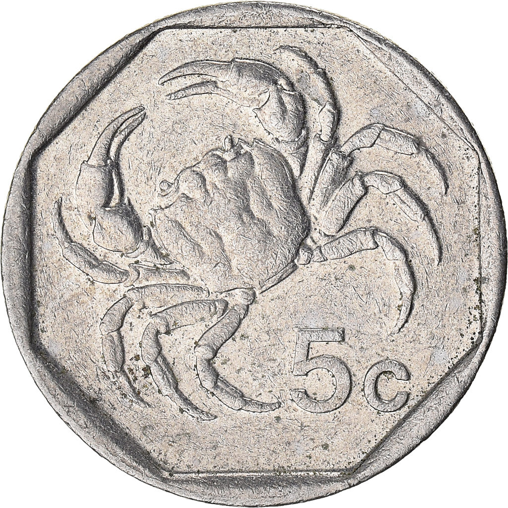 Moneda, Malta, 5 Cents, 1998