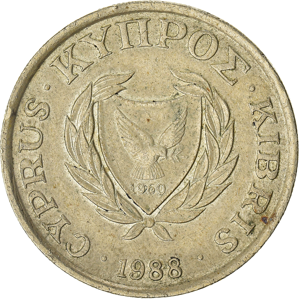 Coin, Cyprus, 10 Cents, 1988